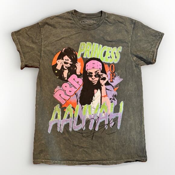 Aaliyah Princess of R&B Rock The Boat Graphic Tee Medium - Picture 1 of 4